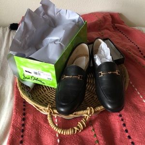 Sam Edelman black and gold leather loraine loafer